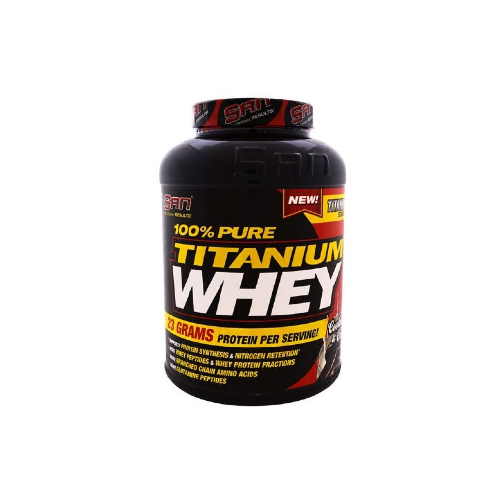 Протеин для набора мышечной массы. San, 100% Pure Titanium Whey, 2200 г.. Pure Titanium Whey. Протеин Титаниум Whey. Спортивное питание для набора мышечной массы.