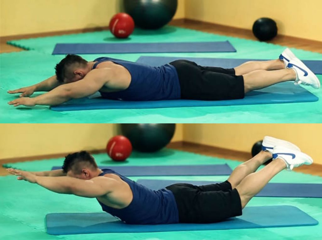 Упражнения на спину лежа на животе. Упражнения на спину. Упражнения для спины лежа на животе. Упражнения для мышц спины лежа. Упражнение Супермен для спины.