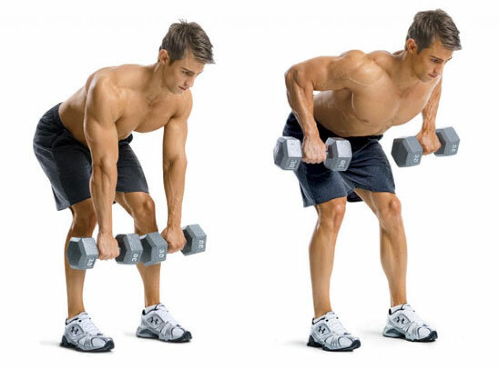 Dumbbell bent over Row упражнение