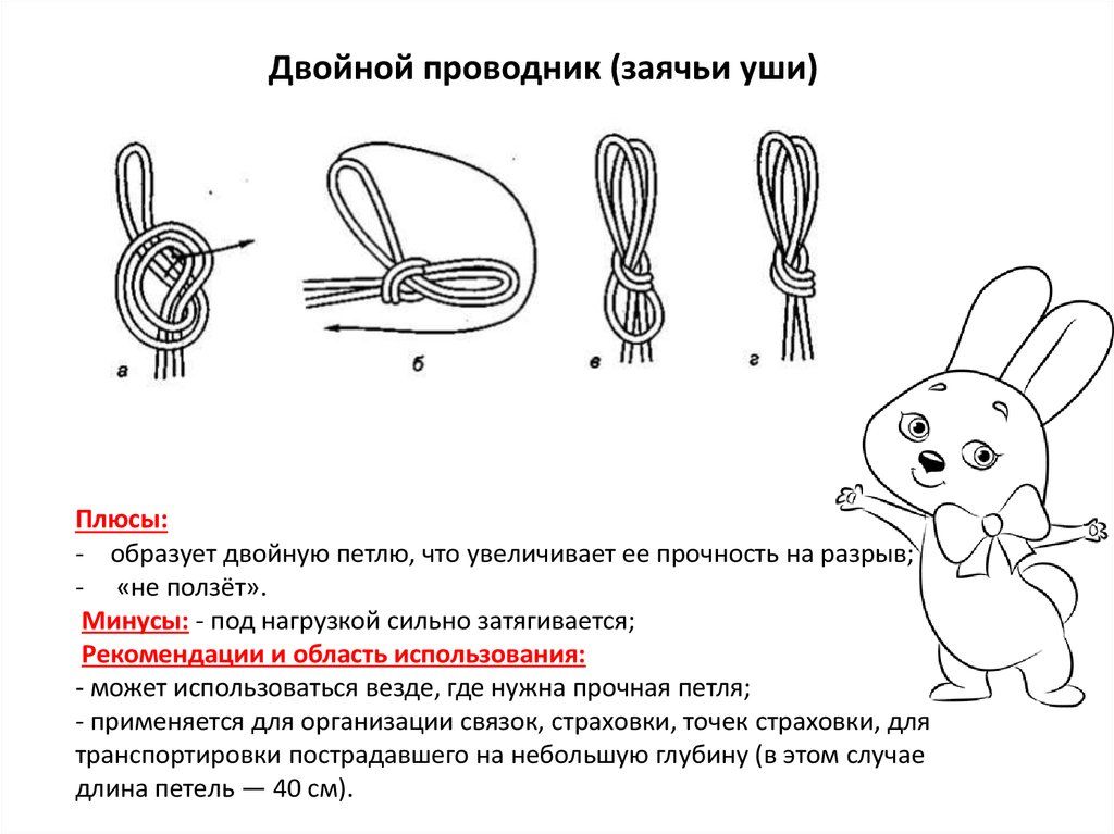 Узел зайчик уши схема