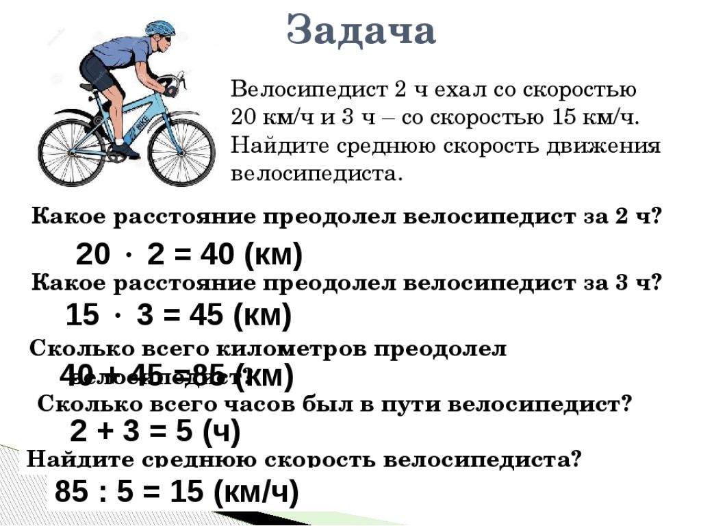 Какой может быть скорость велосипедиста