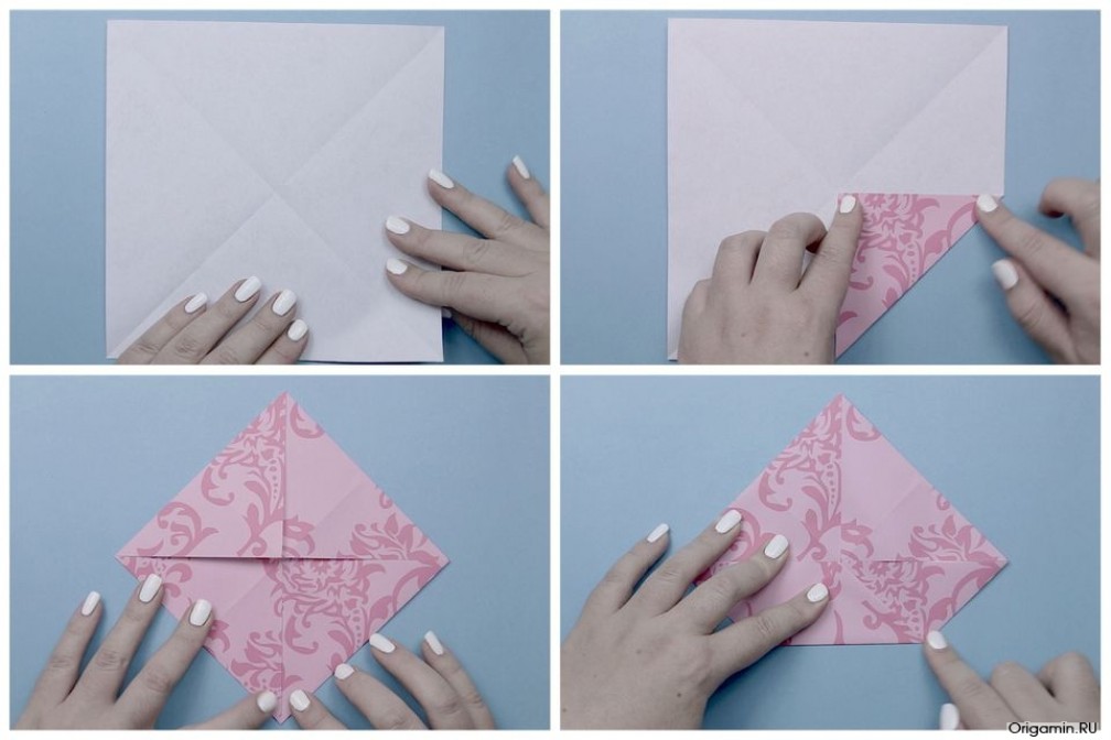 Оригами цветок лотоса из бумаги