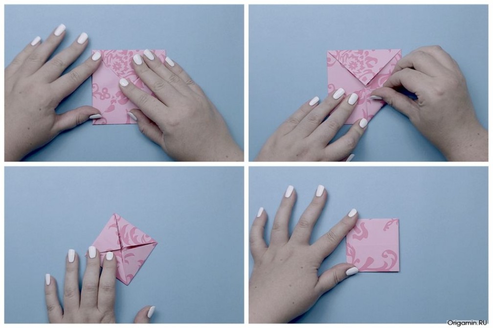 Оригами цветок лотоса из бумаги