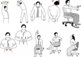 Упражнения для спины, шеи при сидячей работе – гимнастика за компьютером